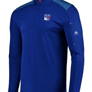 New York Rangers, Majestic Ultra Streak Half-Zip pullover.  NWT !